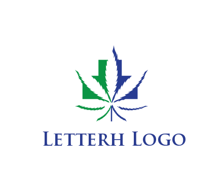 negative spacing of CBD leaf in aid medical logo