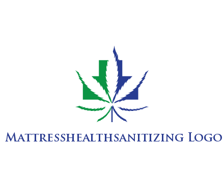 negative spacing of CBD leaf in aid medical logo