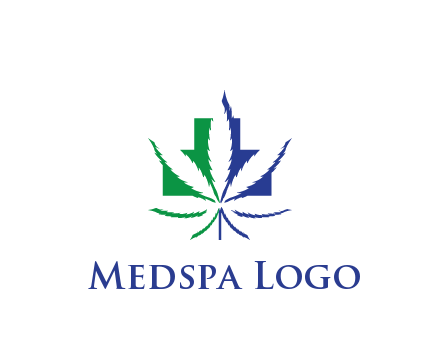 negative spacing of CBD leaf in aid medical logo