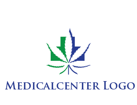 negative spacing of CBD leaf in aid medical logo