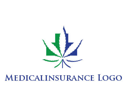 negative spacing of CBD leaf in aid medical logo