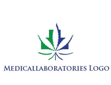 negative spacing of CBD leaf in aid medical logo