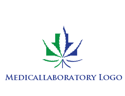 negative spacing of CBD leaf in aid medical logo