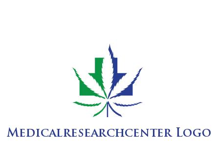 negative spacing of CBD leaf in aid medical logo