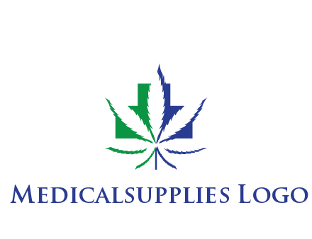 negative spacing of CBD leaf in aid medical logo