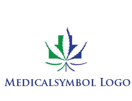 negative spacing of CBD leaf in aid medical logo