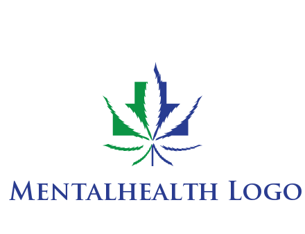 negative spacing of CBD leaf in aid medical logo