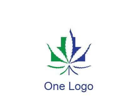 negative spacing of CBD leaf in aid medical logo