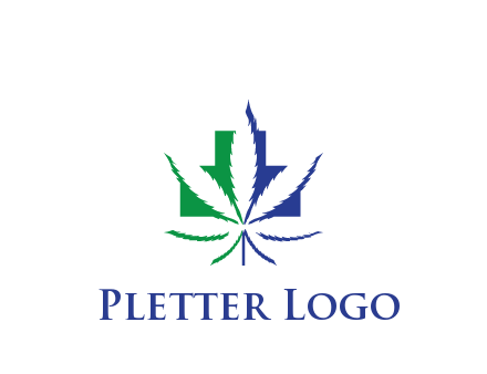negative spacing of CBD leaf in aid medical logo