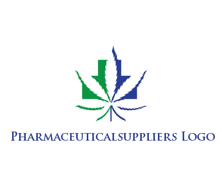 negative spacing of CBD leaf in aid medical logo