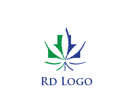 negative spacing of CBD leaf in aid medical logo