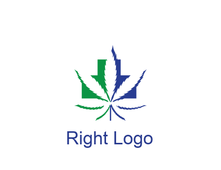 negative spacing of CBD leaf in aid medical logo