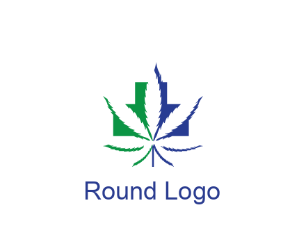 negative spacing of CBD leaf in aid medical logo