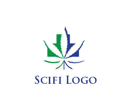negative spacing of CBD leaf in aid medical logo