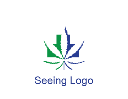 negative spacing of CBD leaf in aid medical logo
