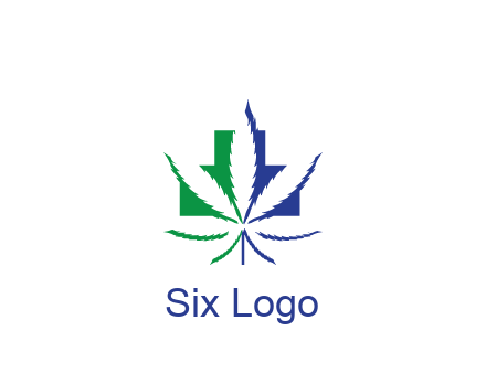 negative spacing of CBD leaf in aid medical logo