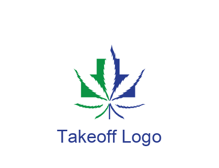 negative spacing of CBD leaf in aid medical logo