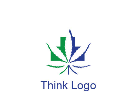 negative spacing of CBD leaf in aid medical logo