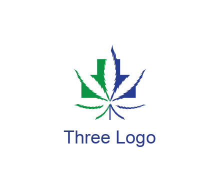negative spacing of CBD leaf in aid medical logo