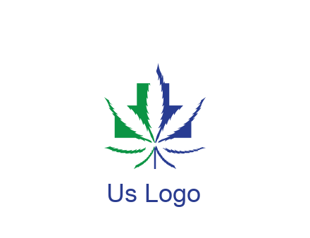 negative spacing of CBD leaf in aid medical logo