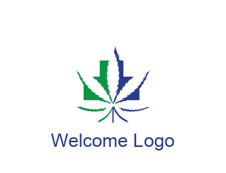 negative spacing of CBD leaf in aid medical logo
