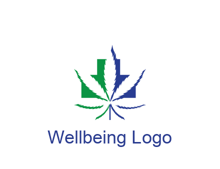 negative spacing of CBD leaf in aid medical logo