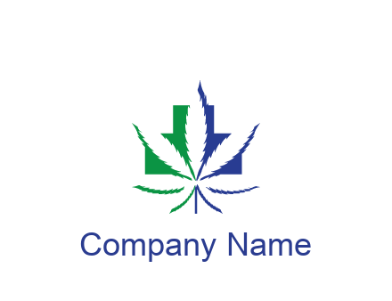 negative spacing of CBD leaf in aid medical logo