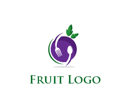 utensils around plum restaurant logo