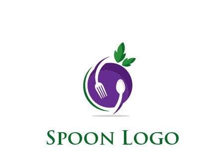 utensils around plum restaurant logo