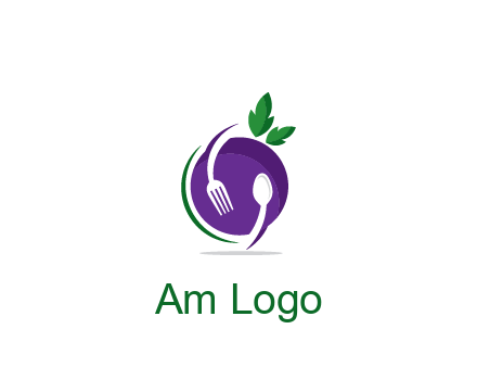 utensils around plum restaurant logo