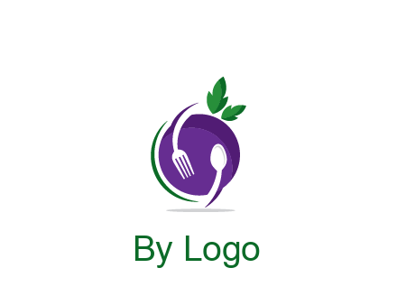 utensils around plum restaurant logo