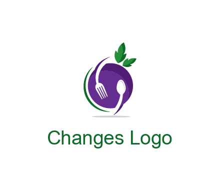 utensils around plum restaurant logo