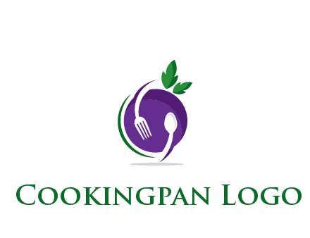 utensils around plum restaurant logo