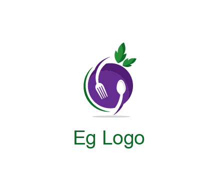 utensils around plum restaurant logo