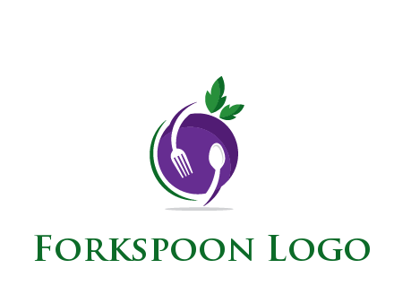 utensils around plum restaurant logo