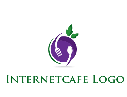 utensils around plum restaurant logo