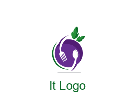 utensils around plum restaurant logo