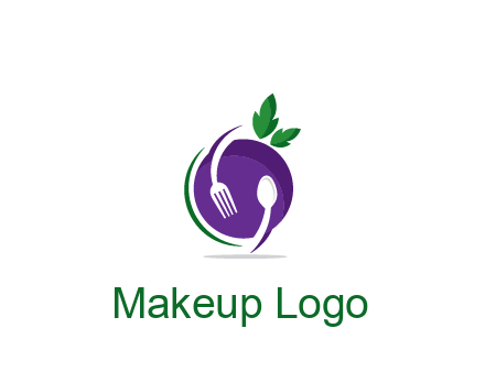 utensils around plum restaurant logo