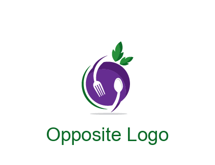 utensils around plum restaurant logo