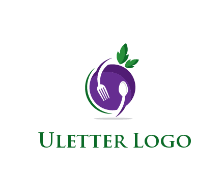 utensils around plum restaurant logo