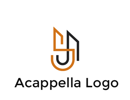 blocky letter S, J and A construction logo