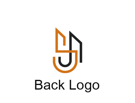 blocky letter S, J and A construction logo