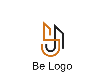 blocky letter S, J and A construction logo