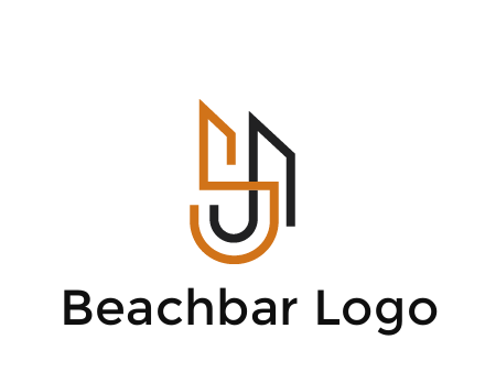 blocky letter S, J and A construction logo