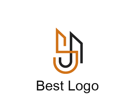 blocky letter S, J and A construction logo