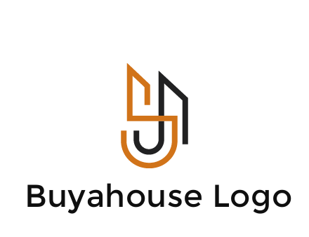 blocky letter S, J and A construction logo