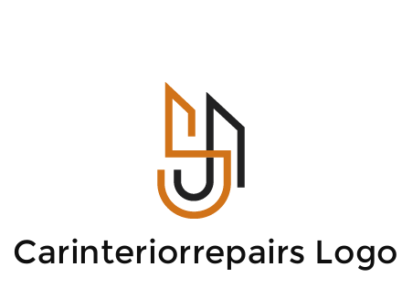 blocky letter S, J and A construction logo