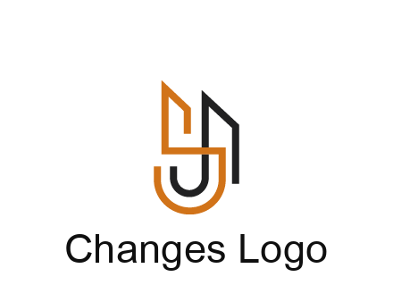 blocky letter S, J and A construction logo