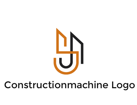 blocky letter S, J and A construction logo