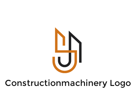 blocky letter S, J and A construction logo